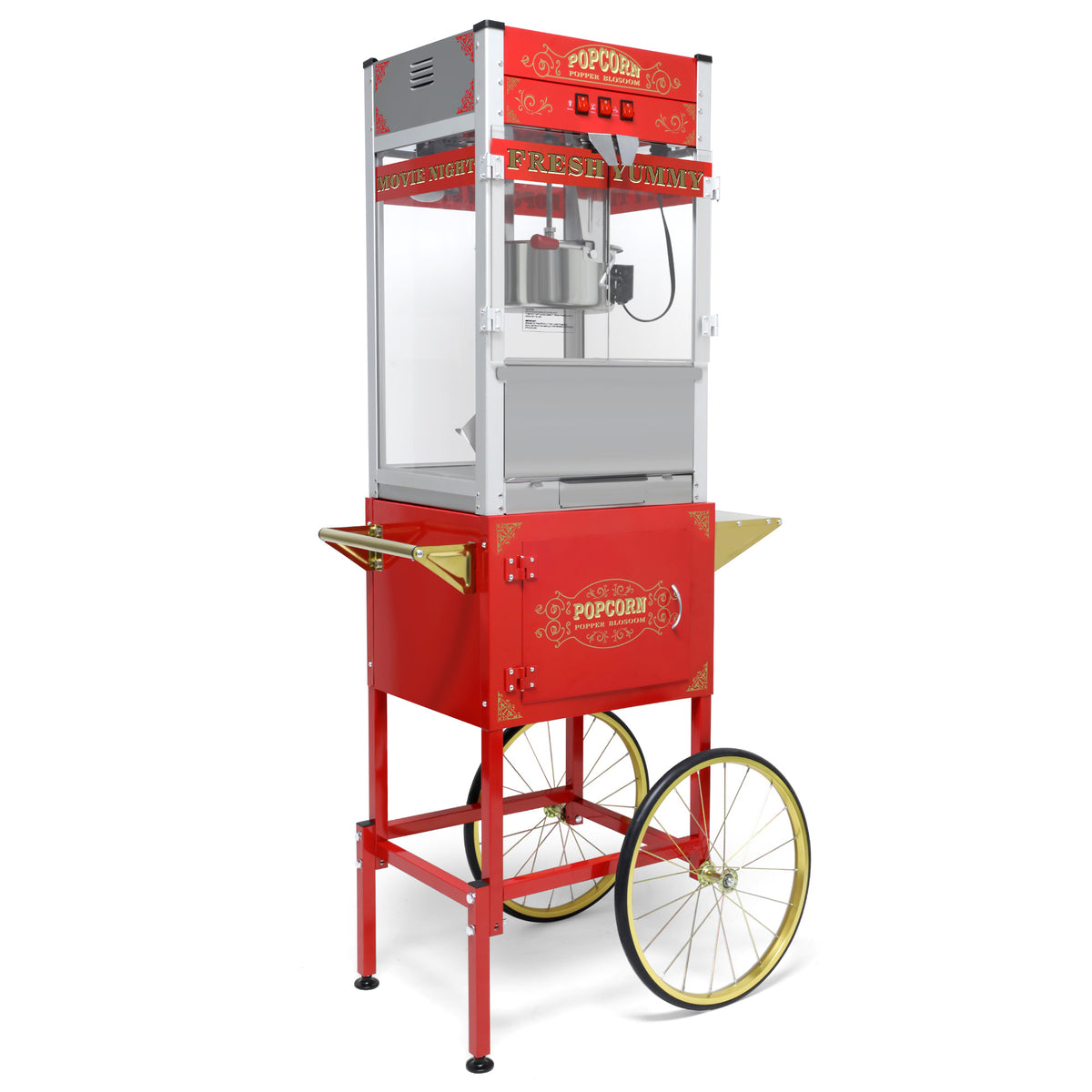 Lposuu Vintage 20Oz. Red 63.78 Inches Tall Professional Popcorn Machine