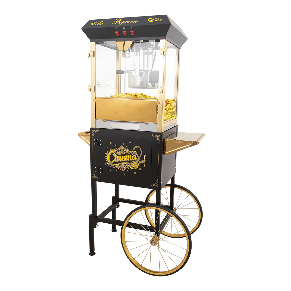 Lposuu 16Oz. Black 58.8 Inches Tall Professional Popcorn Machine