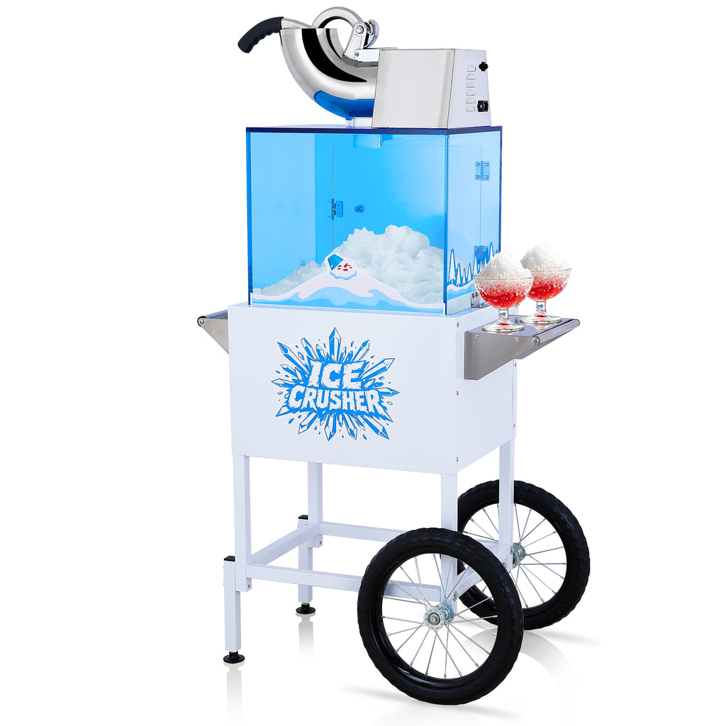 Lposuu 52-Inch Tall White Snow Cone Shaved Ice Machine
