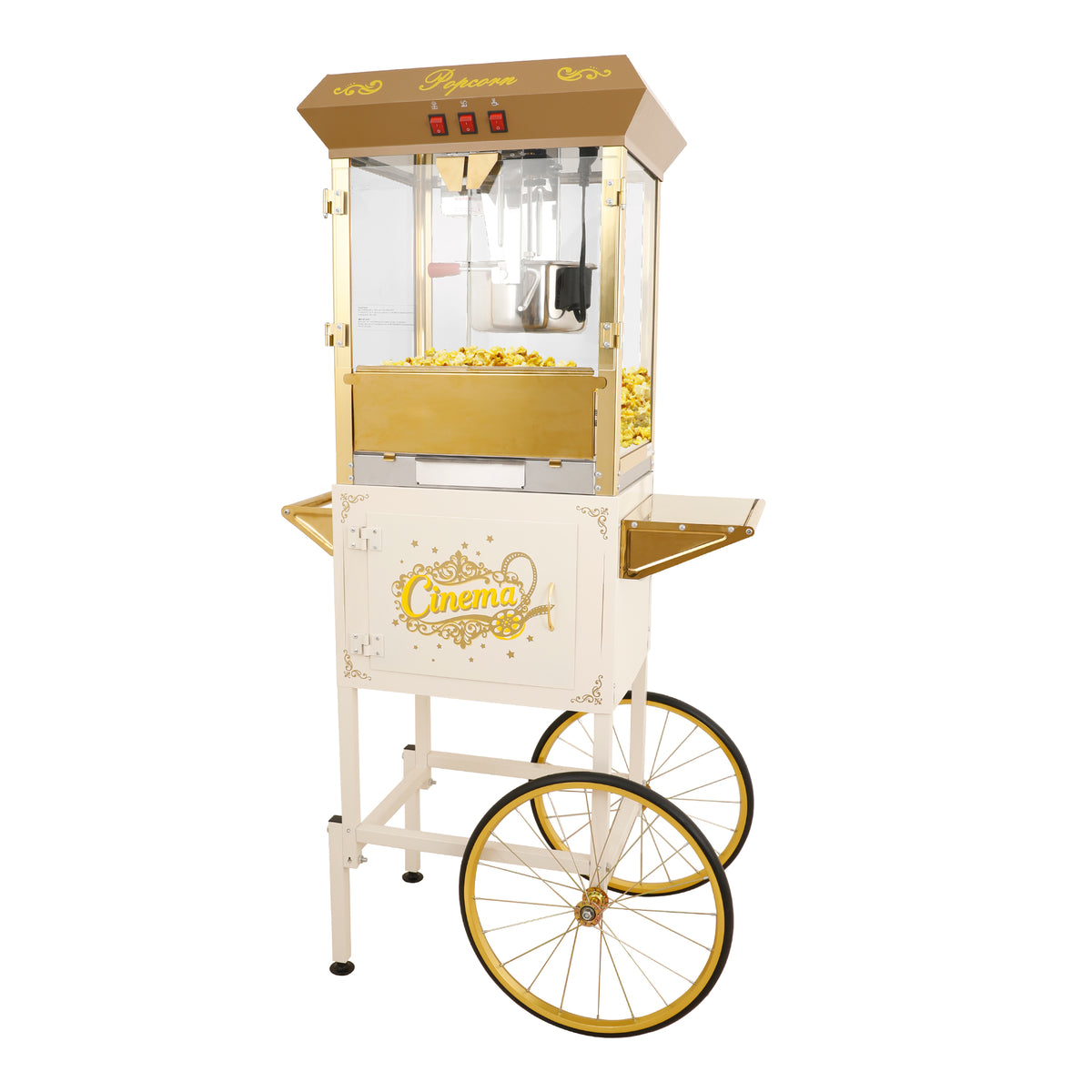 Lposuu 16Oz. White 58.8 Inches Tall Professional Popcorn Machine