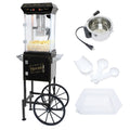 Lposuu 8 Oz. Black 47.64 Inches Tall Professional Popcorn Machine