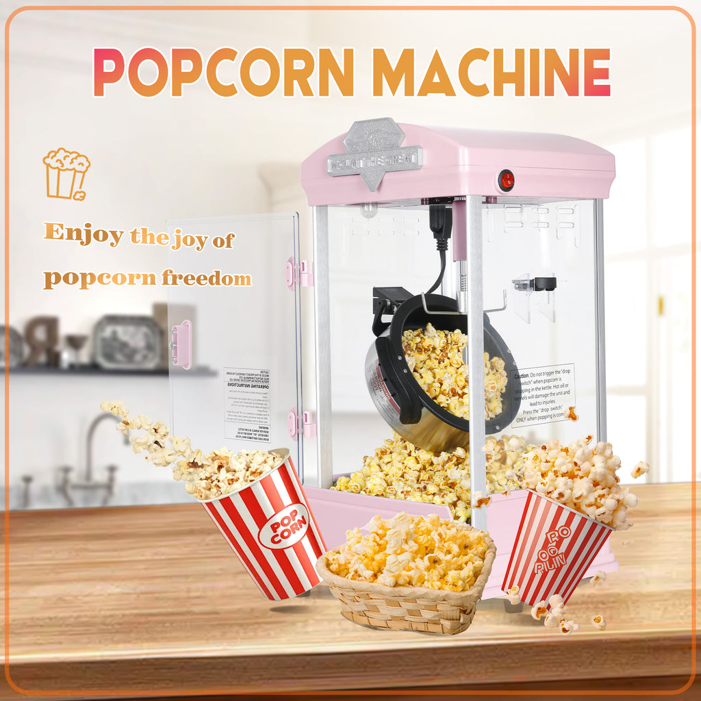 Lposuu 8Oz 19.54 Inches Portable Popcorn Machine