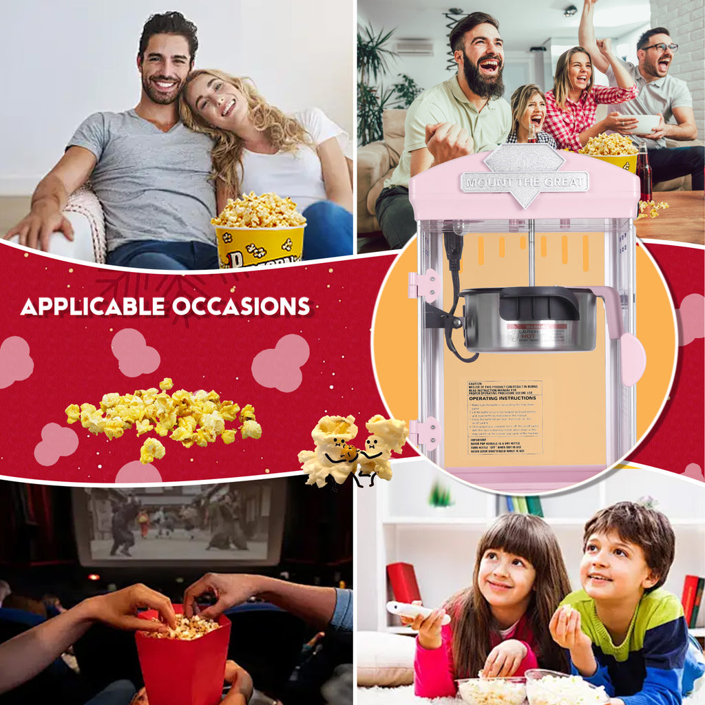 Lposuu 8Oz 19.54 Inches Portable Popcorn Machine