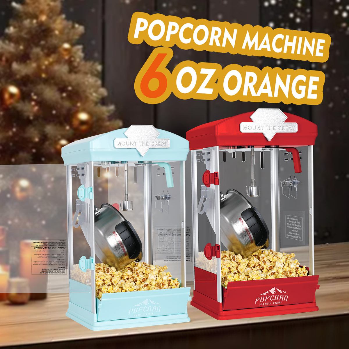 Lposuu 8 Oz Green 19.54 Inches Portable Popcorn Machine