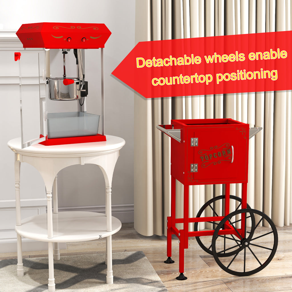 Lposuu 8 Oz. Red 47.64 Inches Tall Professional Popcorn Machine