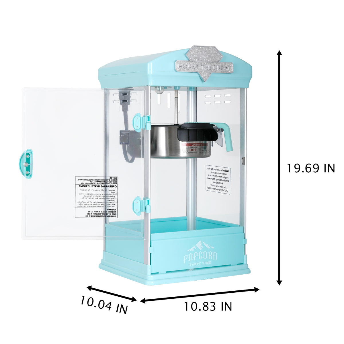 Lposuu 8 Oz Green 19.54 Inches Portable Popcorn Machine
