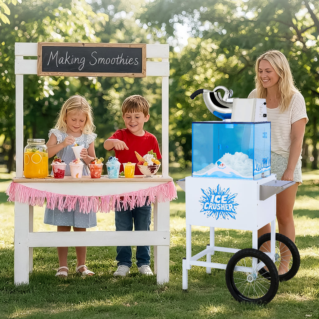 Lposuu 52-Inch Tall White Snow Cone Shaved Ice Machine