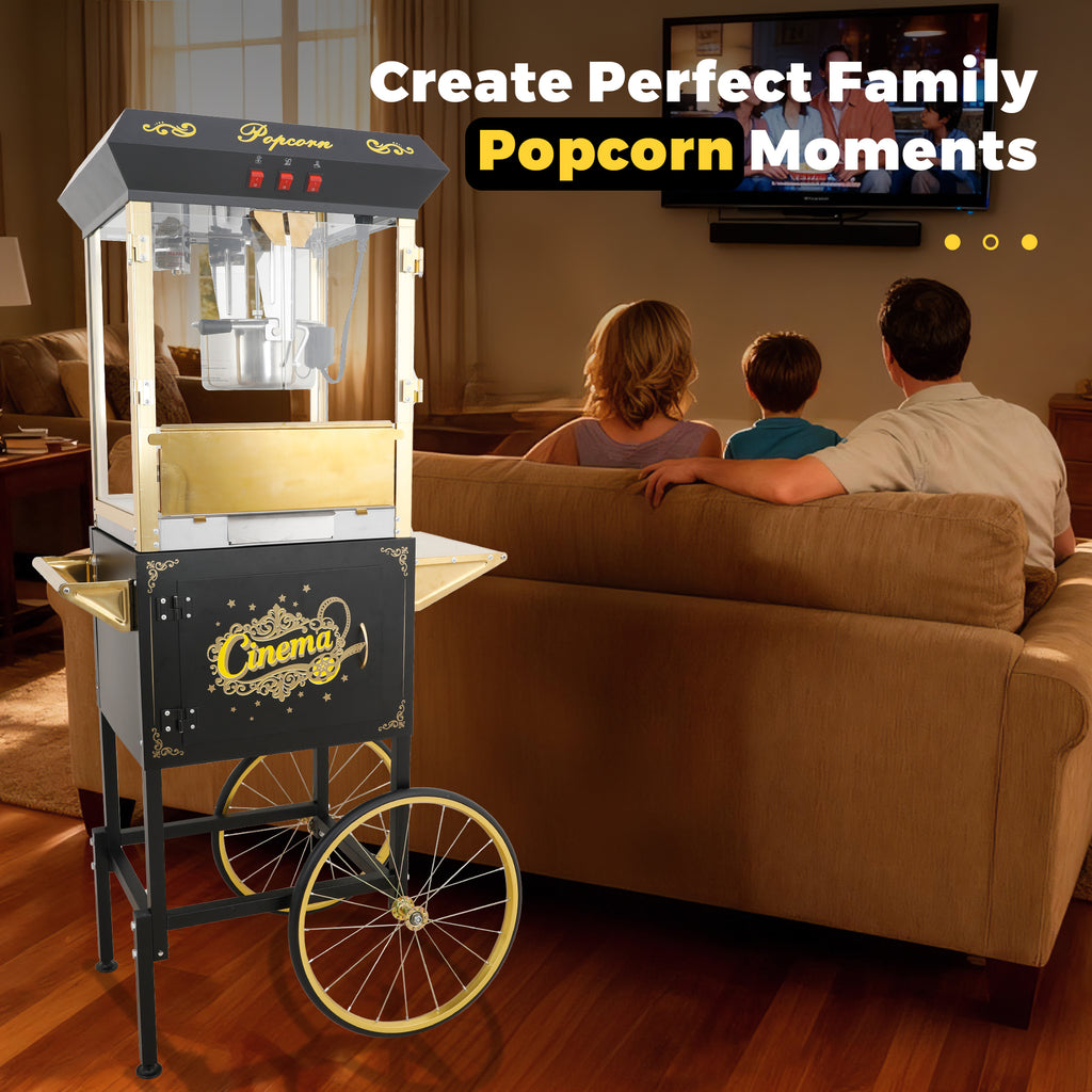 Lposuu 16Oz. Black 58.8 Inches Tall Professional Popcorn Machine