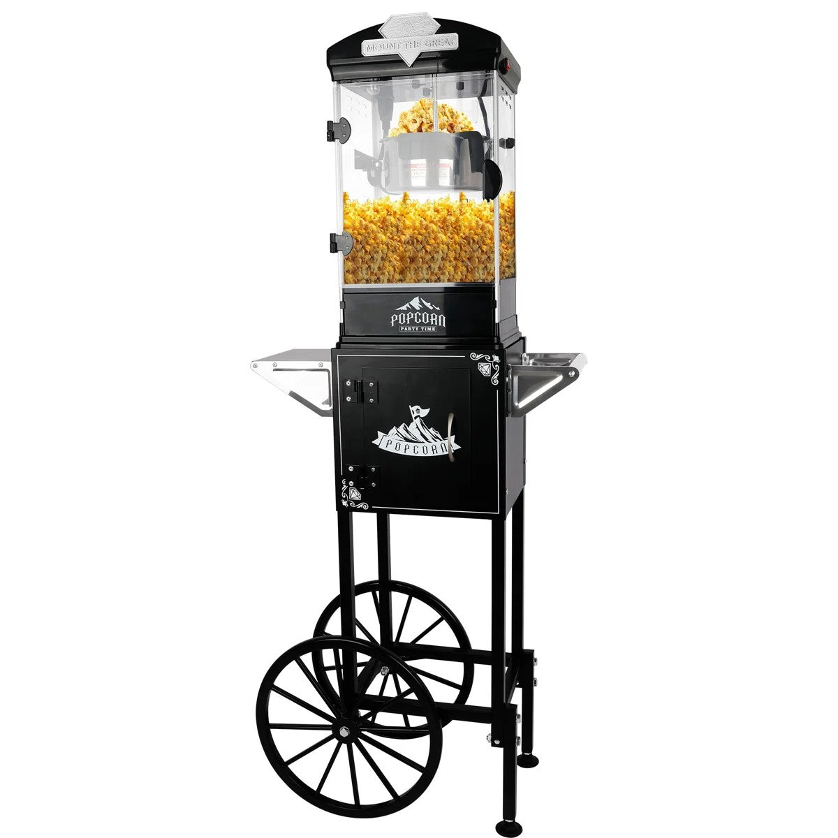 Lposuu Vintage 10Oz. Black 51.3 Inches Tall Professional Popcorn Machine