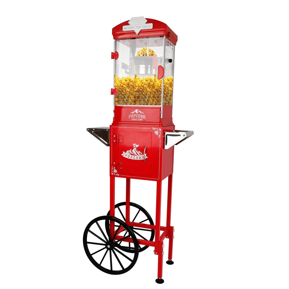 Lposuu Vintage 10Oz. Red 51.3 Inches Tall Professional Popcorn Machine